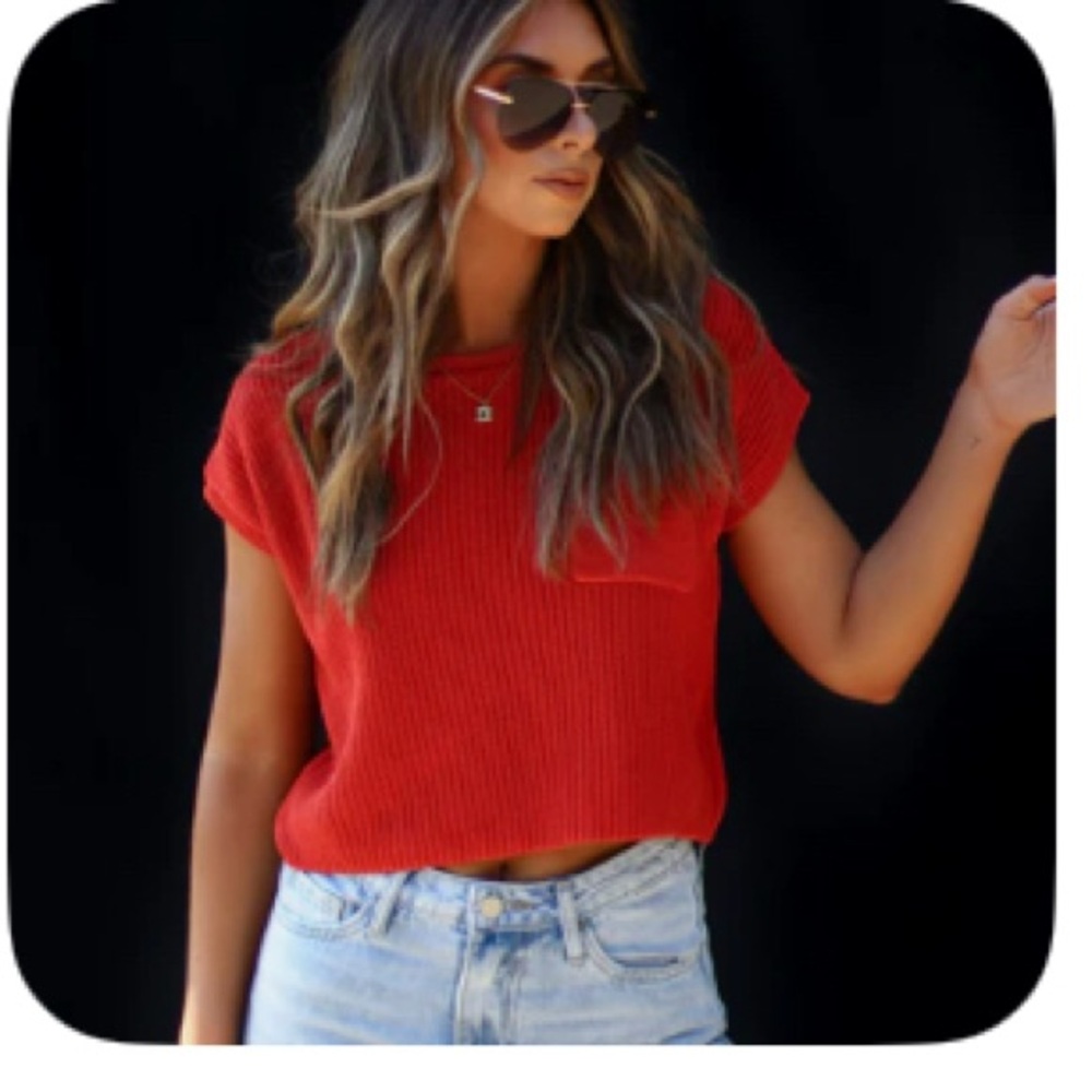 Vici Relaxed Cropped Sweater